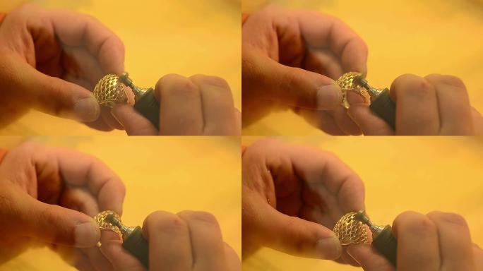 黄金首饰金戒指钻戒切割