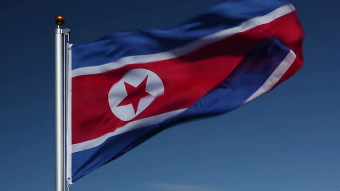 升起朝鲜国旗