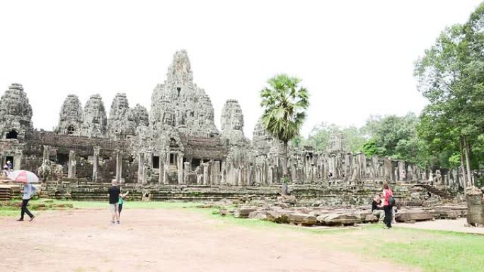 柬埔寨吴哥窟的古代佛教khmer寺庙。Bayon Prasat公司