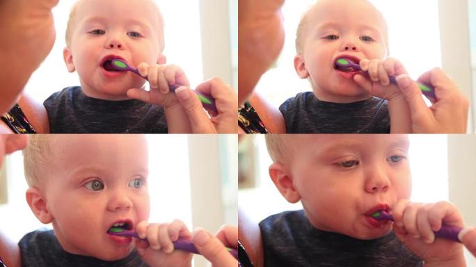 幼儿刷牙