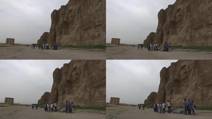 在伊朗Naqsh-e Rustam周围散步