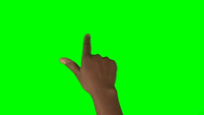 高清: 非裔美国人的手使用单指滑动双向滚动