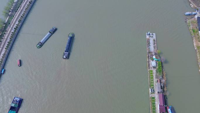 4K航拍短片.淮安运河闸和水上立交