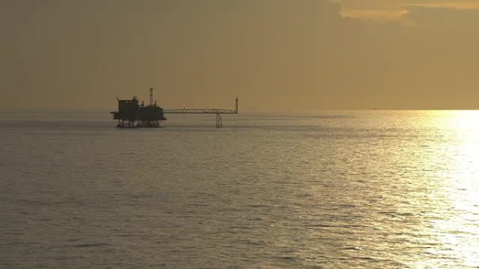 海上采油平台剪影海上钻井平台采油勘探石油