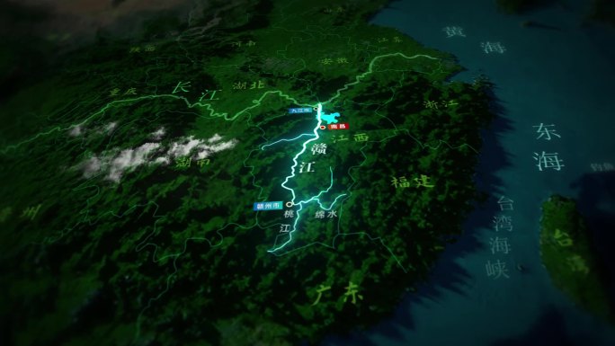 赣江水系地图（视频）