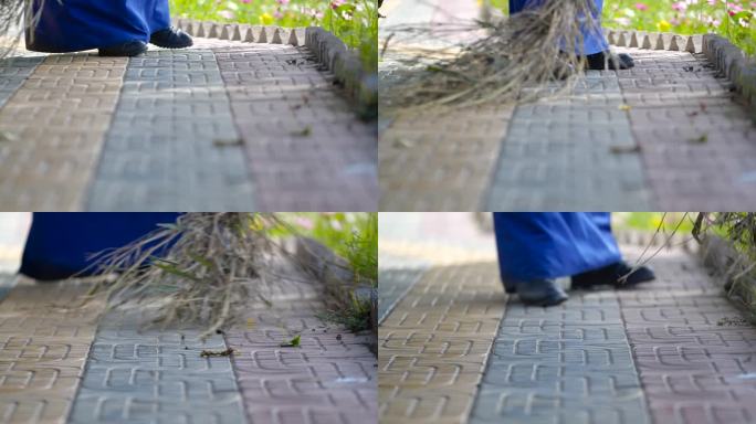 扫地 创卫 扫大街 马路清洁 清扫落叶