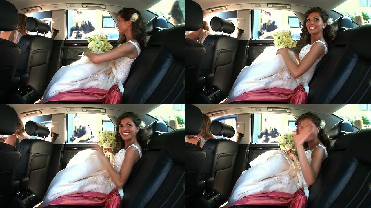 高清: 车上的新娘
