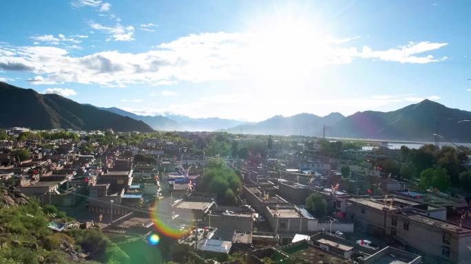 西藏 藏族村庄 西藏村庄