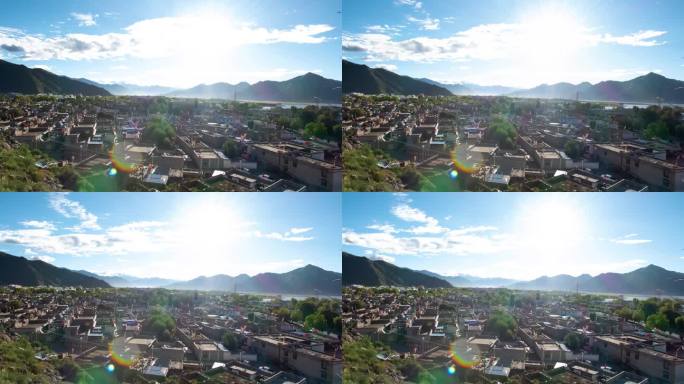 西藏 藏族村庄 西藏村庄