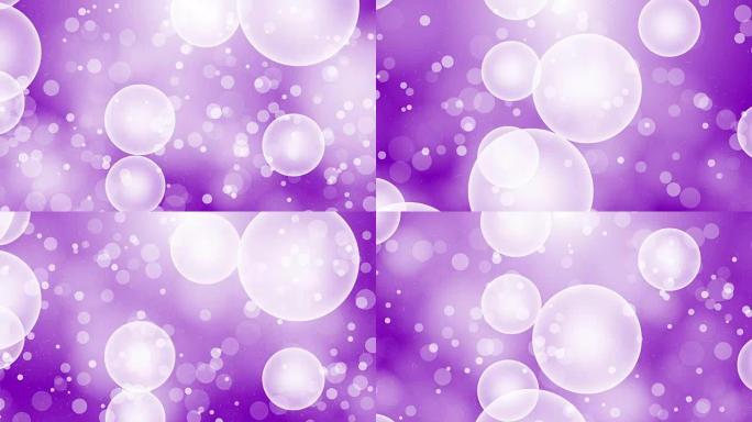 Moving Particles Loop - White bubble in purple col