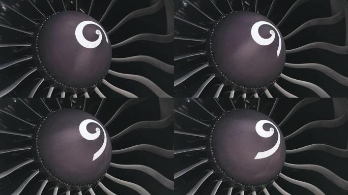 特写涡轮发动机