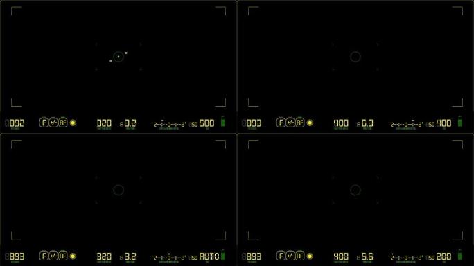 单反相机取景器。高科技窗口屏幕
