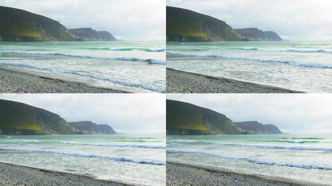 爱尔兰阿基尔岛的龙骨海滩和杜埃加头