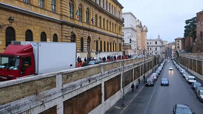 意大利罗马的现代建筑和交通