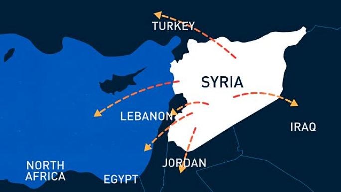 叙利亚人民的移民路线-动画信息图
