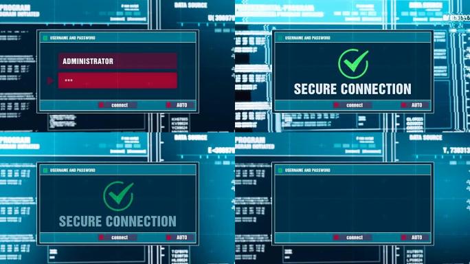 输入登录名和密码后，在计算机屏幕上的数字系统安全警报错误消息上生成的警告通知。网络犯罪，计算机黑客概