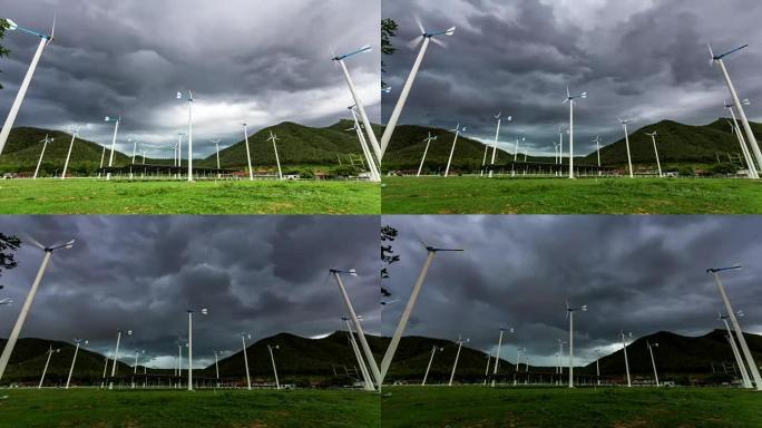 4k time-lapse.windmill和斯特罗姆。