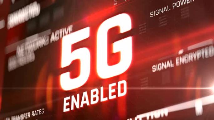 手机、高速互联网连接、网络上启用的5g技术