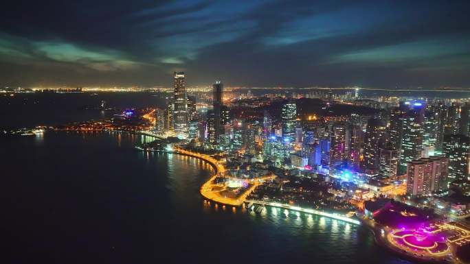 青岛浮山湾五四广场夜景