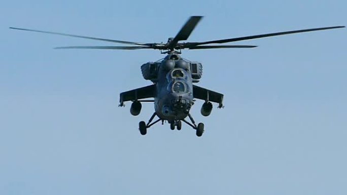 现代重型攻击直升机 (慢动作)
