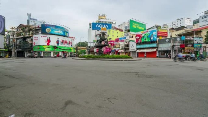 越南胡志明市的交通时间流逝