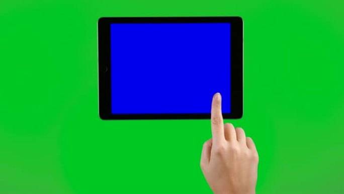 4k使用平板电脑在绿色屏幕上显示色度键