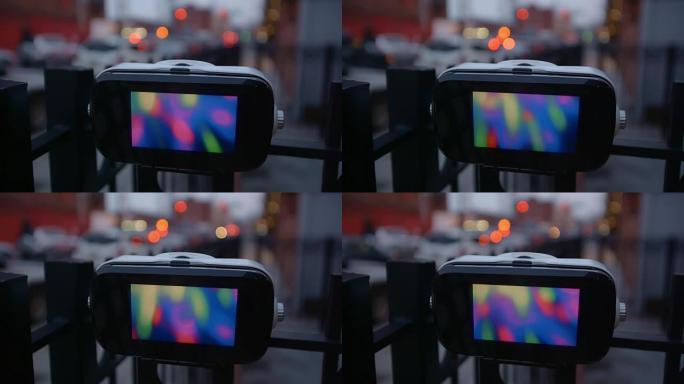 交通虚拟现实耳机谷歌眼镜黄昏