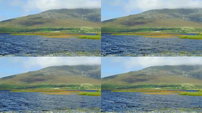 阿基尔岛上的龙骨湖和Slievemore山
