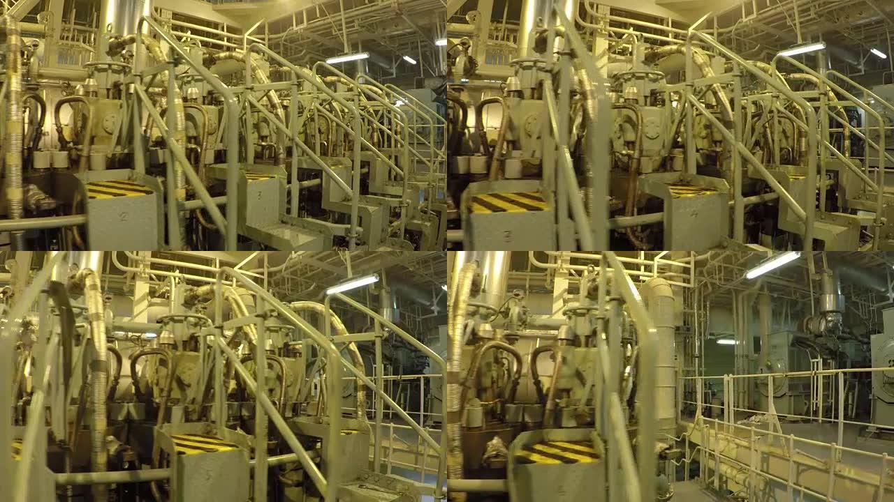 柴油发动机大型机房机械现代化设备轮船核心