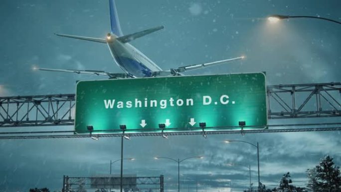 飞机在圣诞节降落在华盛顿特区