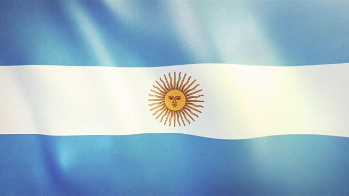 4k阿根廷高度详细的国旗-可循环