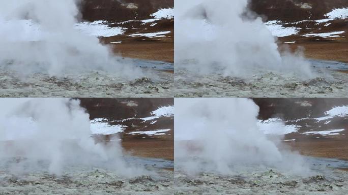 Hverd the geothermal area lake myvatn,krafla icela