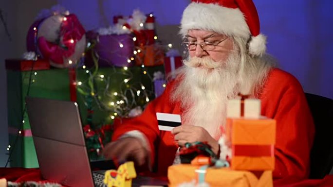 圣诞老人在线购物过节过年圣诞帽
