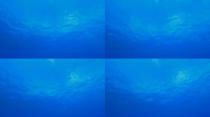 水下，波浪，蓝色，表面，阳光