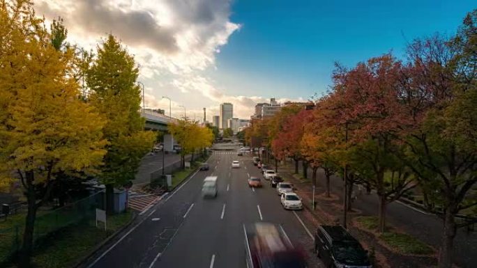 延时: 日本冈宫街矢町站名古屋秋道