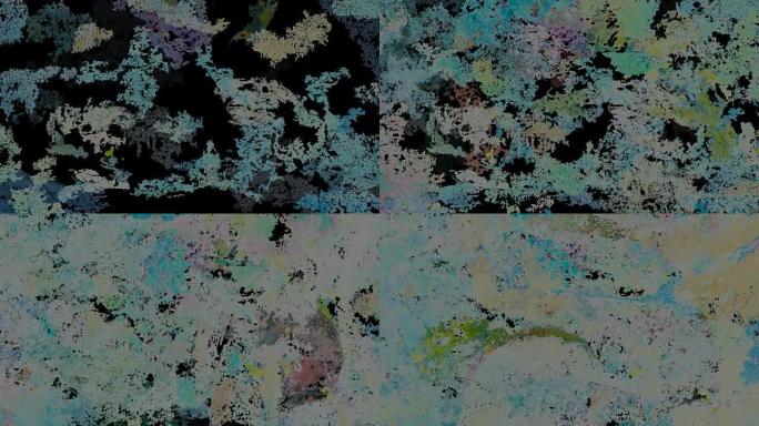 系列《宇宙与冷漠》油画七二十黑背景-粉彩 (过渡)
