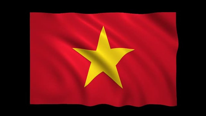 越南国旗可循环alpha包括-股票视频