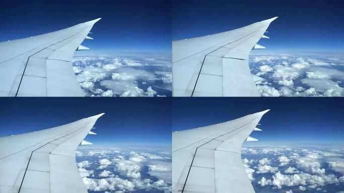 透过飞机窗户看到的云