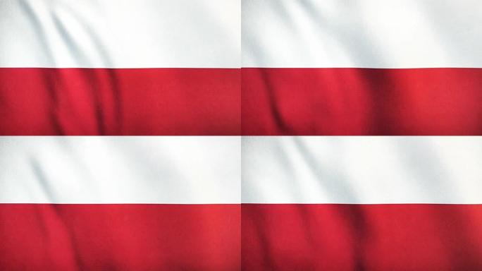 4k高度详细的波兰国旗-可循环