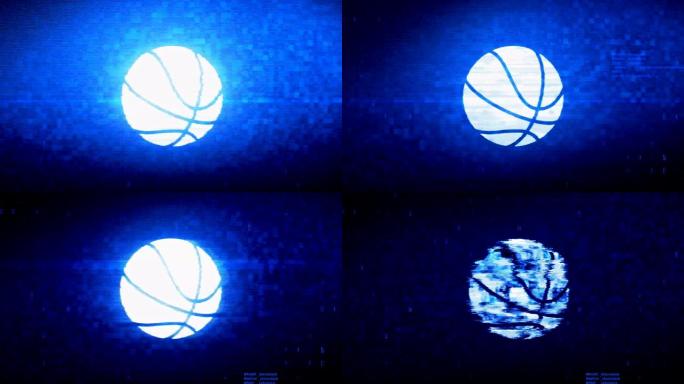 篮球球符号数字像素噪声误差动画