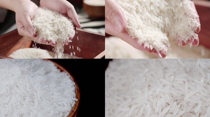 4k实拍大米 香米 长颗粒米