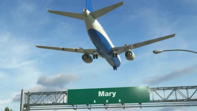 飞机着陆玛丽