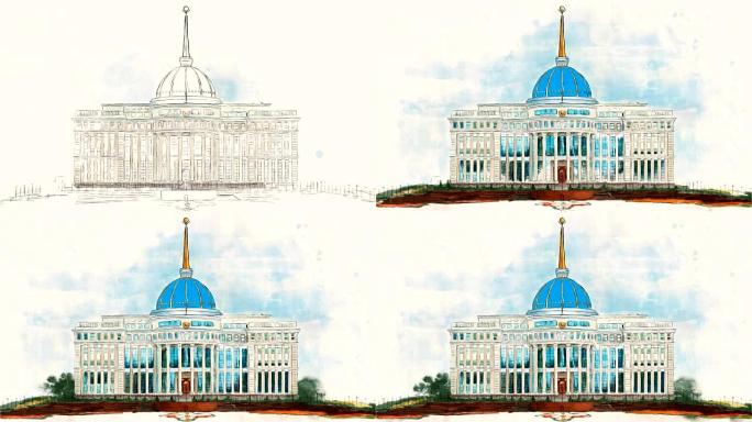 哈萨克斯坦哈萨克斯坦中亚建筑