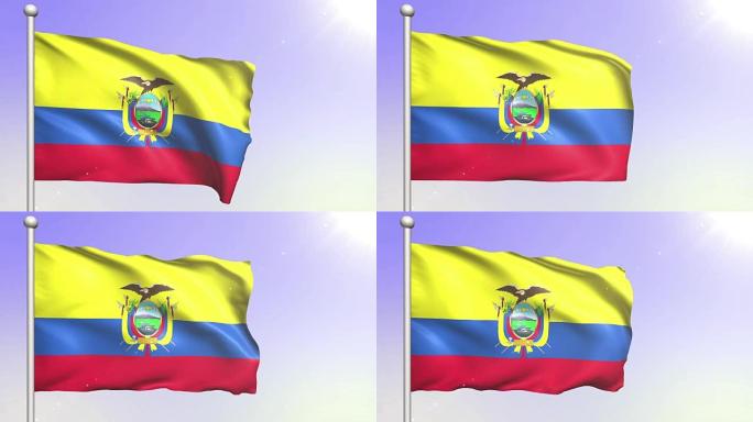 4K厄瓜多尔国旗 (Loopable)