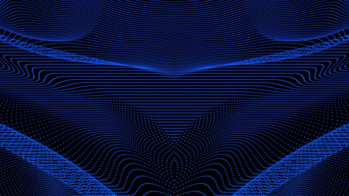 【4K时尚背景】蓝黑曲线光线抽象动态冰屏