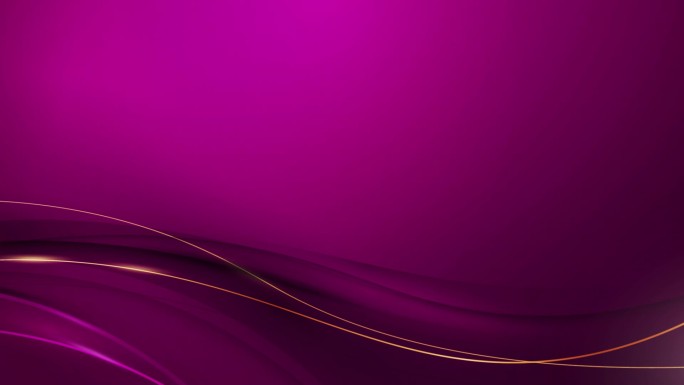 抽象紫色背景金线条波浪