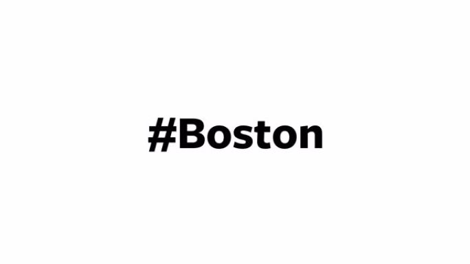 一个人在电脑屏幕上输入“#Boston”