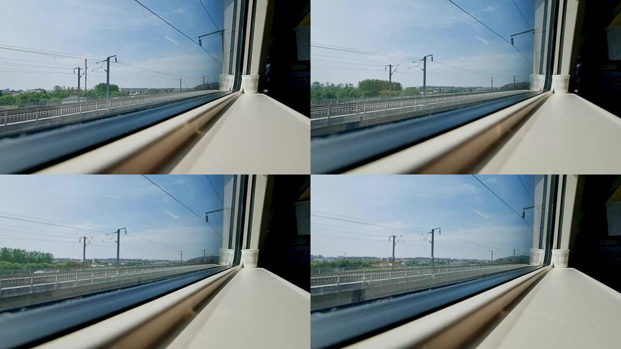 来自快速列车的景观