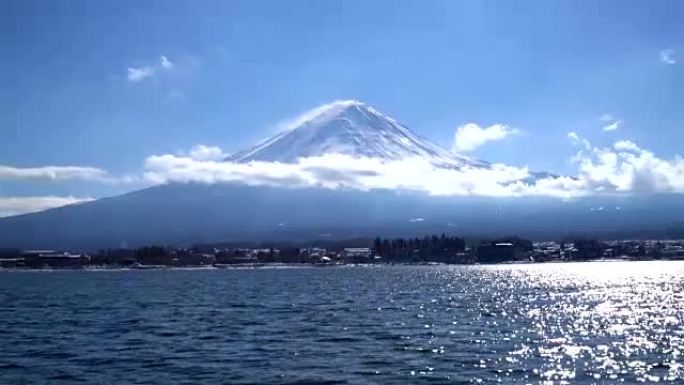 富士山大气富士山大景冷色调富士山湖水富士