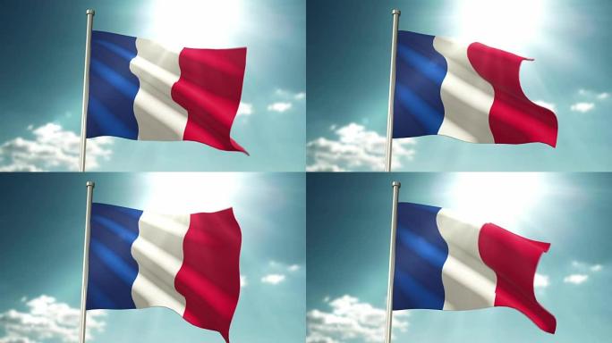 4K法国国旗背景